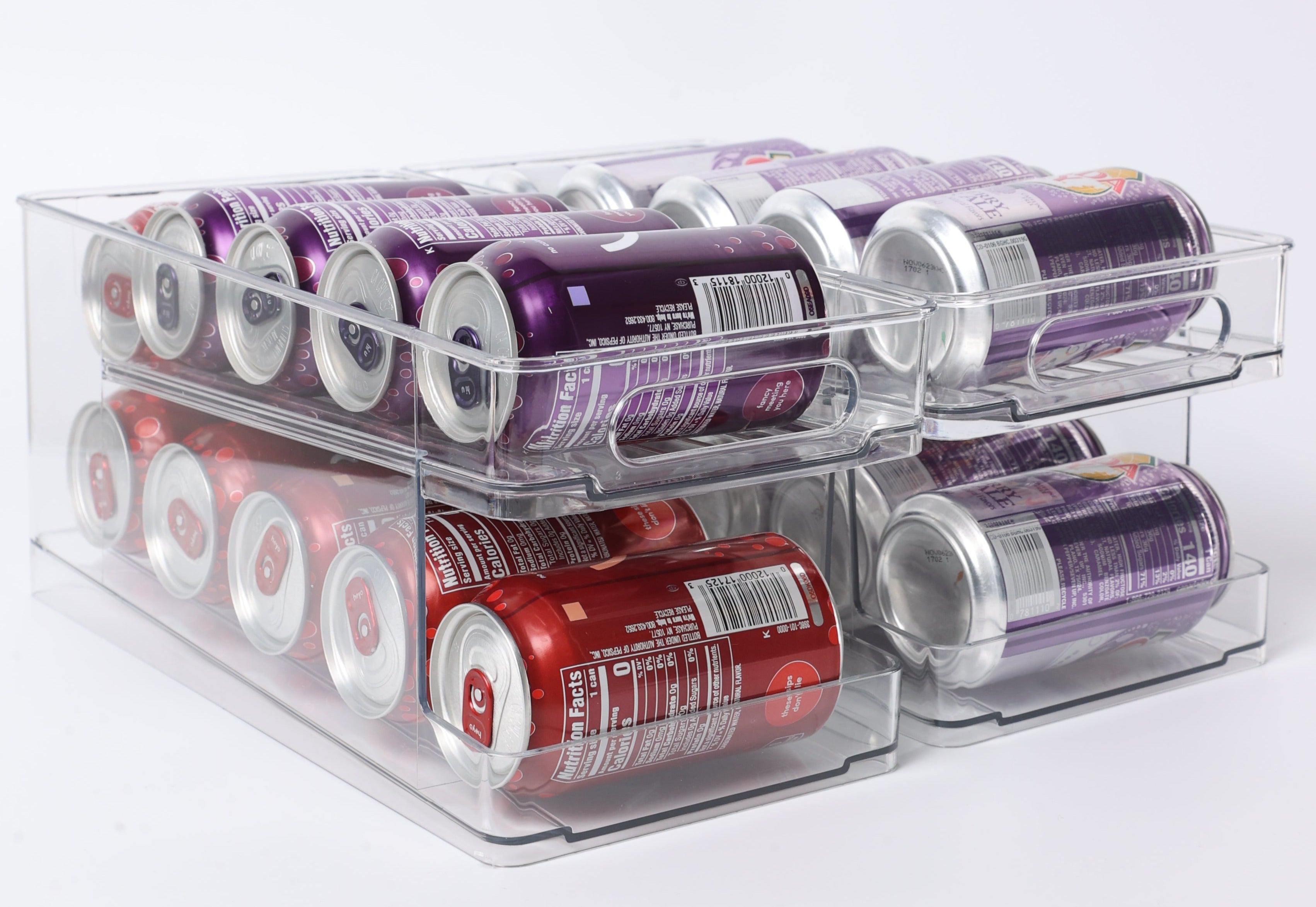 2-Pack Clear Can Organizer Bins for Fridge, Kitchen, Garage, Tabletop ...