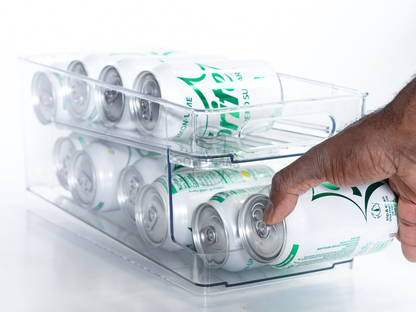 Compact Can Organizer for Seltzer, Soda, Beer - Ideal for Fridge, Cabinet, or Tabletop Storage